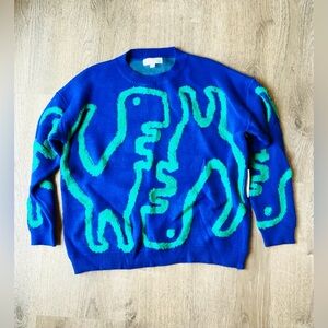 NWT🌼 Threaded Leaf Dino Sweater Women's Small